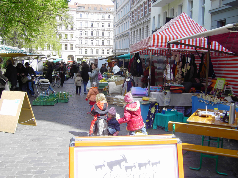 Der Ökomarkt am Chamissoplatz.

Foto: psk