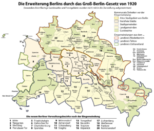 Die Erweiterung Berlins durch das Groß-Berlin-Gesetz von 1920