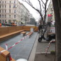 Parklet (erste Generation) in der Bergmannstraße