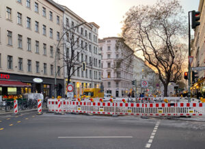 Baustelle an der Kreuzung Bergmannstraße/Zossener Straße